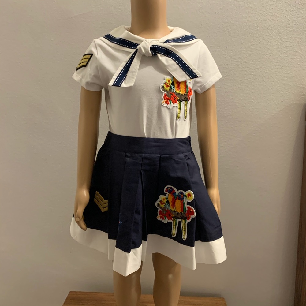 Patachou Little Girls 2 pc. Sailor/Bird Set New.